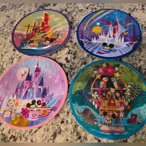 Colorful Disney Themed Dessert Plate Set